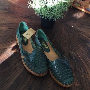 Upstage leather upper man made sole espadrilles 8